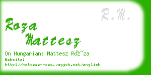roza mattesz business card